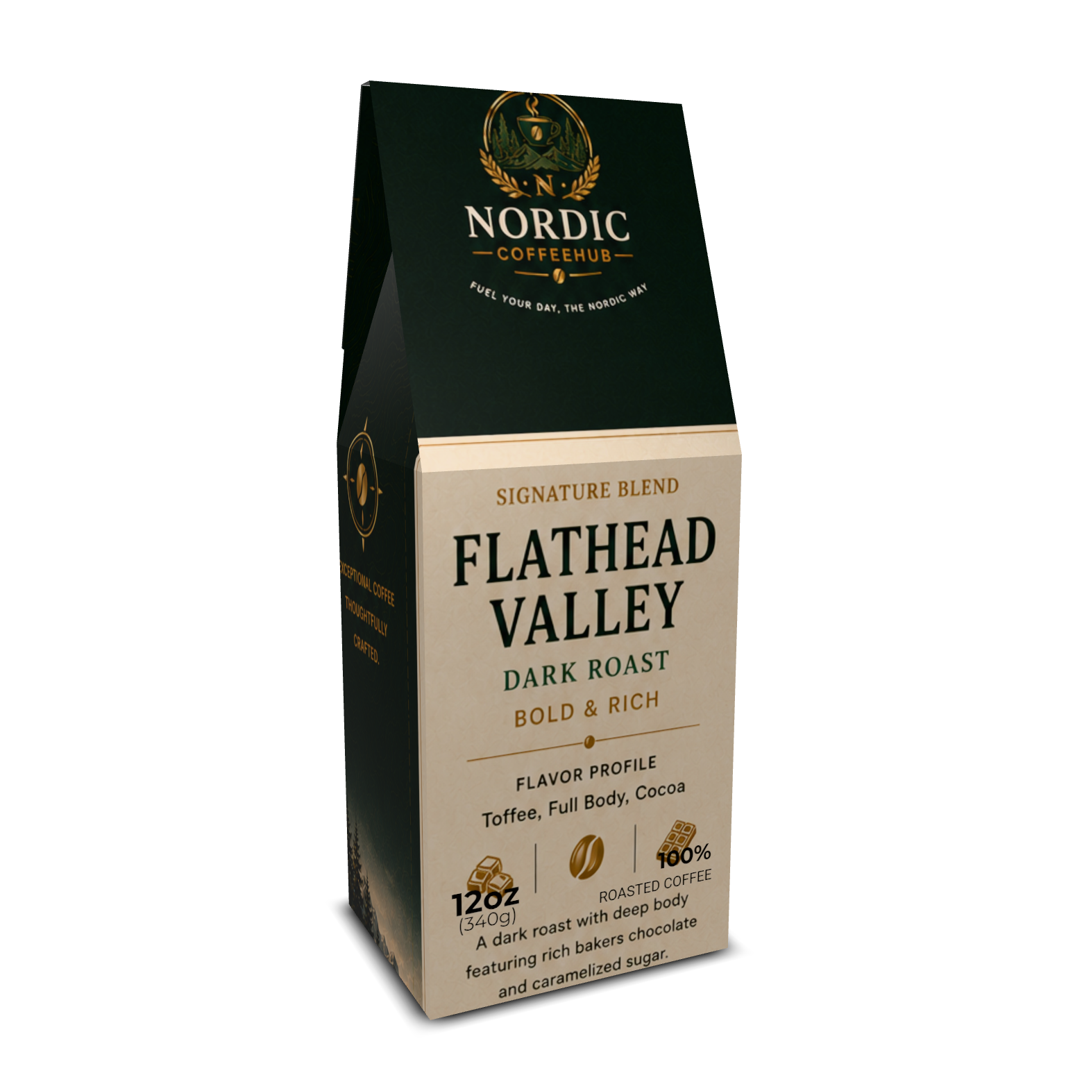 Flathead Valley Dark Bold & rich Price $ - Nordic coffeehub